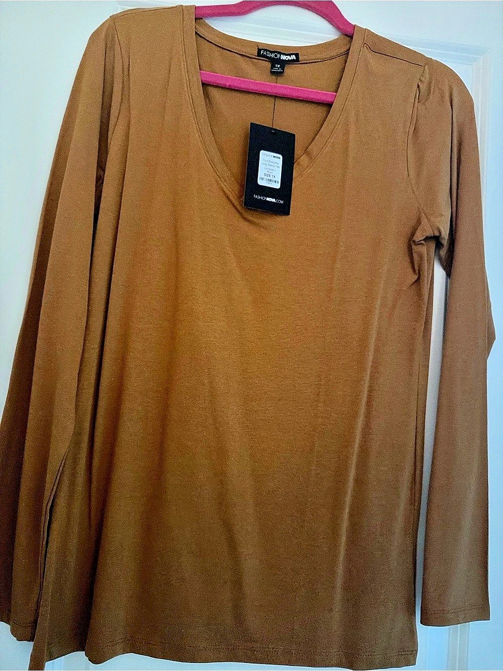 Jones New York Long Sleeve Top in Brown NWT